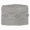 cache col tricot gris