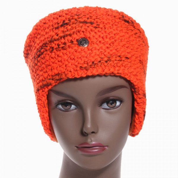 bandeau de ski orange avec forme oreilles