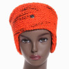 bandeau de ski orange avec forme oreilles