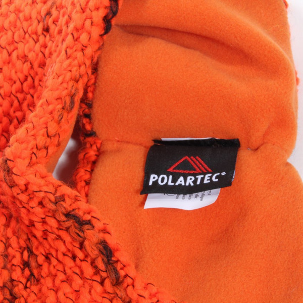 bandeau de ski orange doublé polaire Polartec