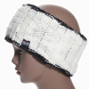 bandeau de ski beige et noir