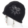 bonnet noir avec strass