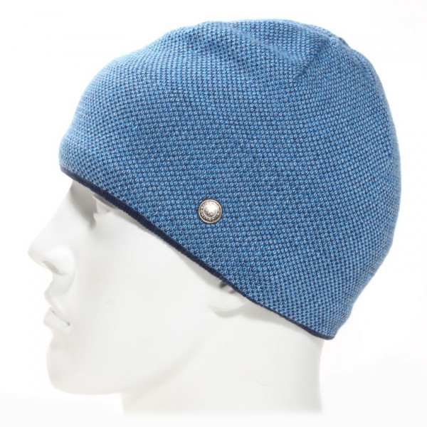 Bonnet laine fine maille coloris bleu marin - IGALYKOS - triox