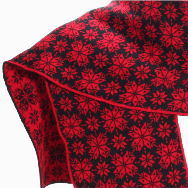 écharpe rouge imprimée