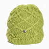 bonnet tricot vert anis