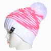 bonnet ski blanc et rose