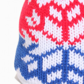 maille laine bleu blanc rouge