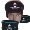 bandeau de ski noir et rouge