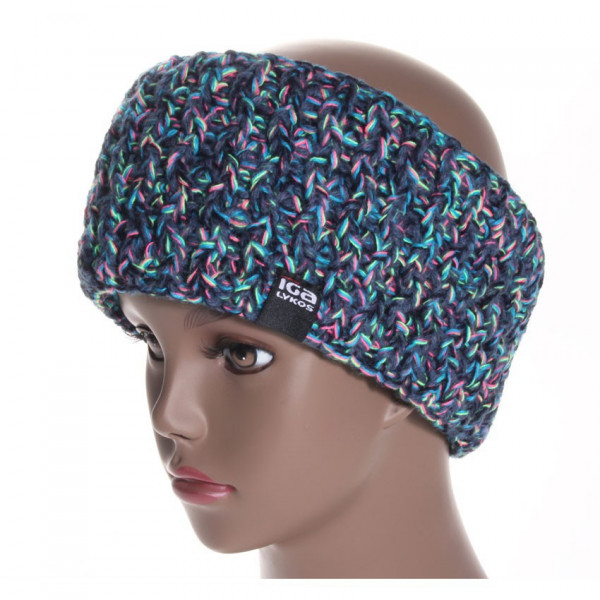 bandeau ski bleu multicolore