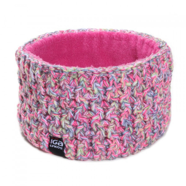 bandeau de ski rose doublé polaire
