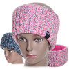 Bandeau de ski en laine maillée multicolore