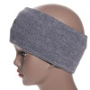 Bandeau de ski en laine et polaire gris