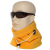 cagoule canadienne polaire jaune en écharpe