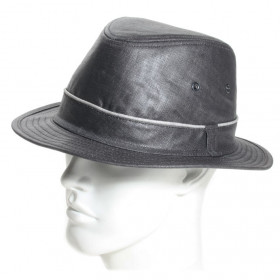 Chapeau trilby vinyl noir homme - Hatsquality