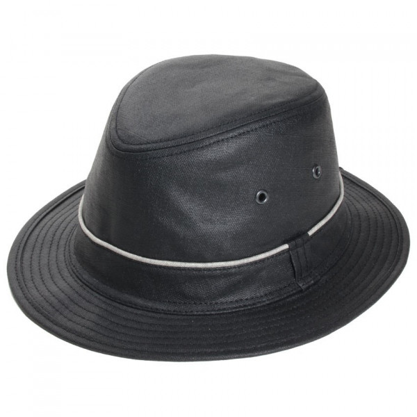 chapeau pluie lin noir