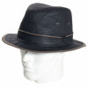 chapeau pluie coton huilé noir