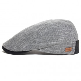 casquette d'été en lin et coton gris
