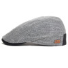 casquette d'été en lin et coton gris