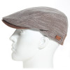 casquette homme lin et coton marron