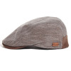 casquette homme lin et coton marron