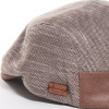 casquette homme lin et coton marron