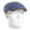 casquette plate en li bleu et visière gansée
