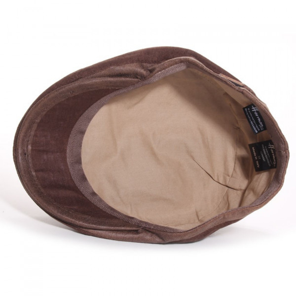 casquette en lin coloris marron doublée coton