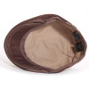 casquette en lin coloris marron doublée coton