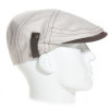 casquette plate en lin beige