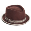 chapeau feutre pork pie coloris marron