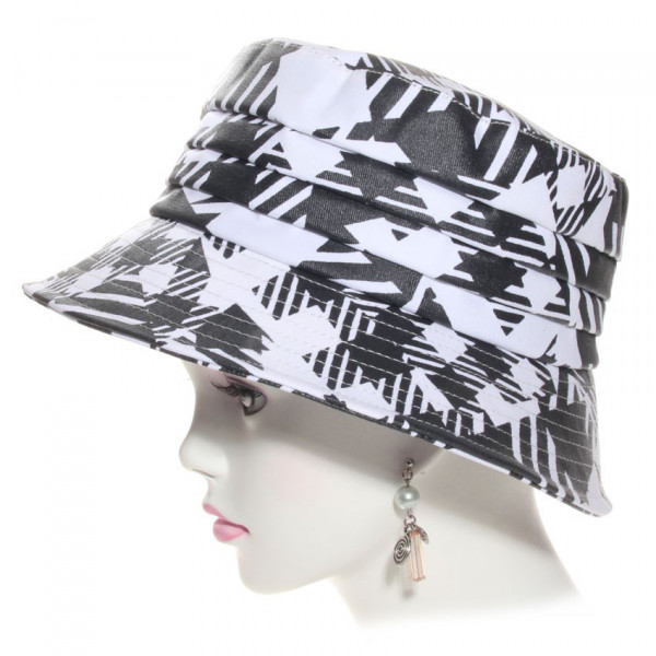 chapeau pluie noir et blanc
