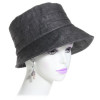 chapeau de pluie en lin gris anthracite