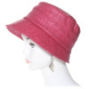 chapeau de pluie en lin coloris framboise