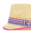 chapeau de paille gros grain multicolore