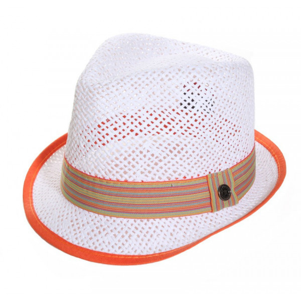 chapeau paille blanc