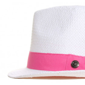 chapeau galon rose
