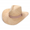 Chapeau cowboy paille raphia tressé - Igalykos