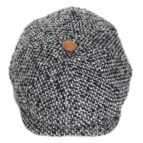 casquette gavroche laine tweed gris