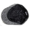 casquette gavroche laine tweed gris doublure polyester