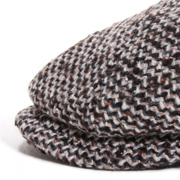 casquette gavroche tweed marron