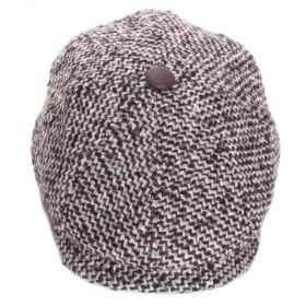 casquette gavroche tweed marron