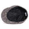 casquette gavroche tweed marron doublée polyester