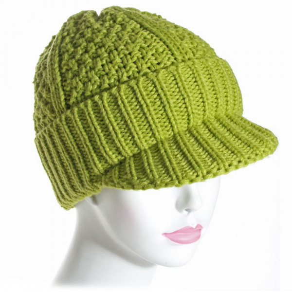 bonnet casquette vert anis
