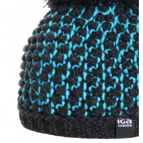 maille laine noir et turquoise