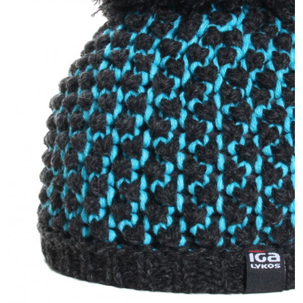 maille laine noir et turquoise