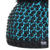 maille laine noir et turquoise