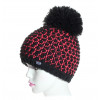 bonnet laine noir et fushia