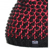 maille laine noir et fushia