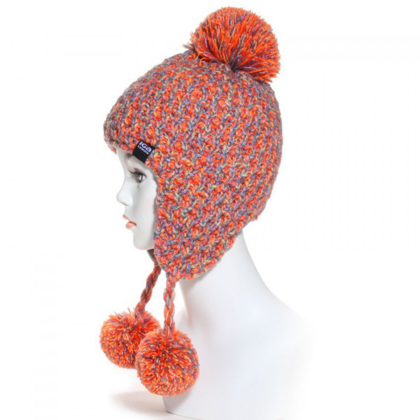bonnet péruvien pompon orange