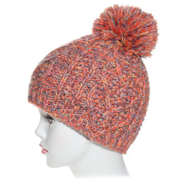 bonnet pompon orange